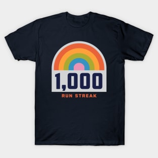 Run Streak Run Streaker 1,000 Days of Running Comma Day T-Shirt